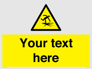 Custom warning thin ice